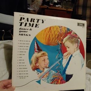 Vintage party time dance & game songs vinyl record